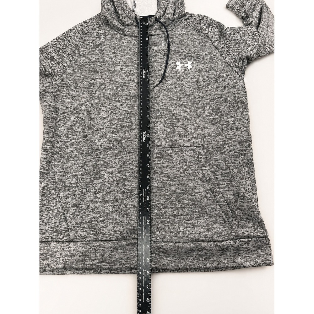 Under Armour Men's Large Gray Heather Fleece Pullover Hoodie Loose Fit - Picture 8 of 10